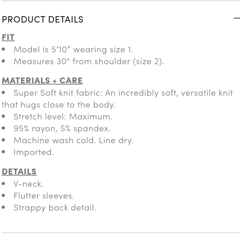 Torrid Super Soft Scoop Neck Strappy Back Cold Shoulder Flutter Sleeve Top, sz 2 - Picture 6 of 8